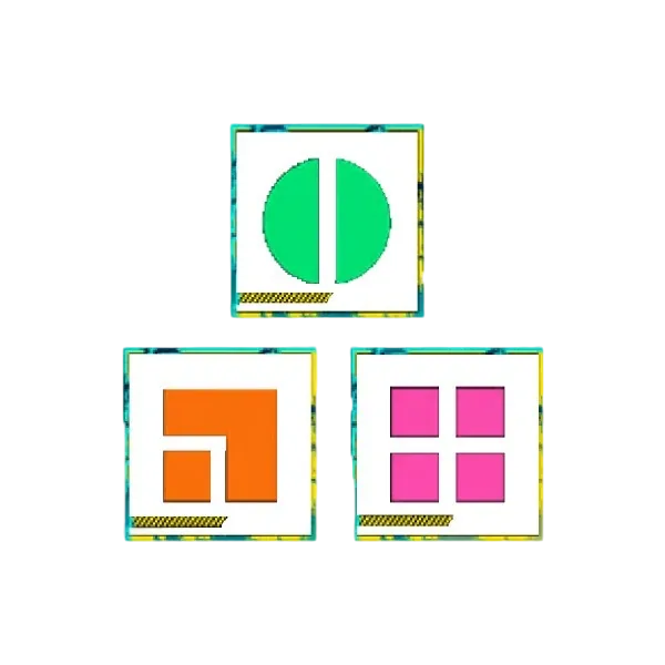 Sample-500 Green + 250 Orange + 100 Purple